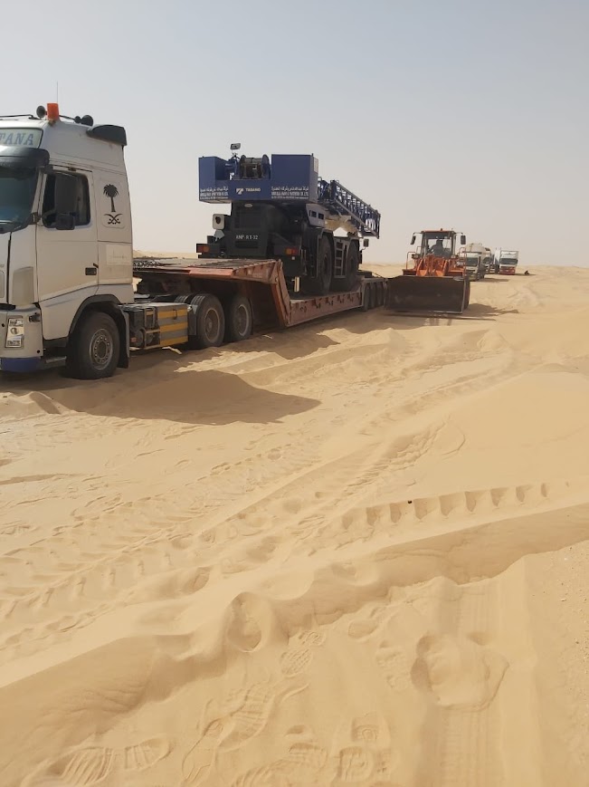 Heavy Haul Transportation Lowbed Trucks inside Syria